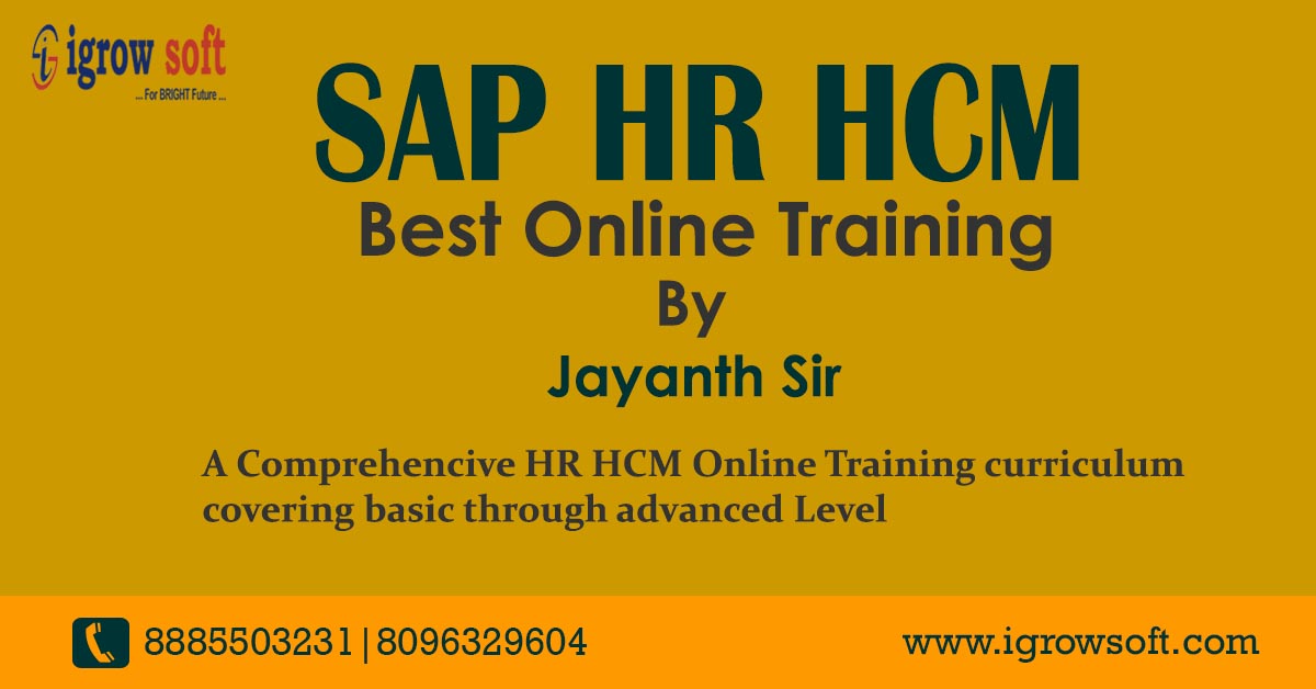SAP HR HCM Online Training Institute in USA Igrowsoft